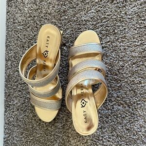 Katy Perry Collections Women's Silver and Gold Heels